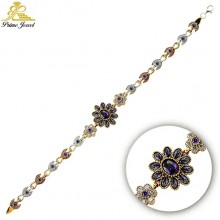 Gümüş Otantik Taşlı Biezik /Bileklik